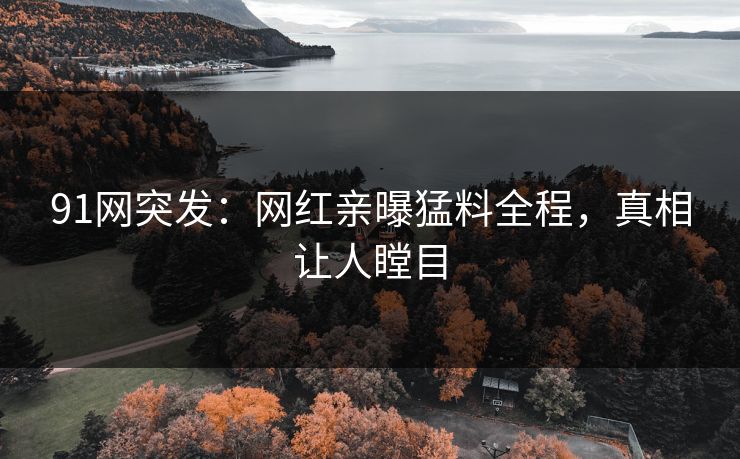 91网突发：网红亲曝猛料全程，真相让人瞠目