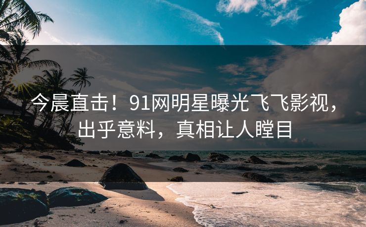 今晨直击！91网明星曝光飞飞影视，出乎意料，真相让人瞠目