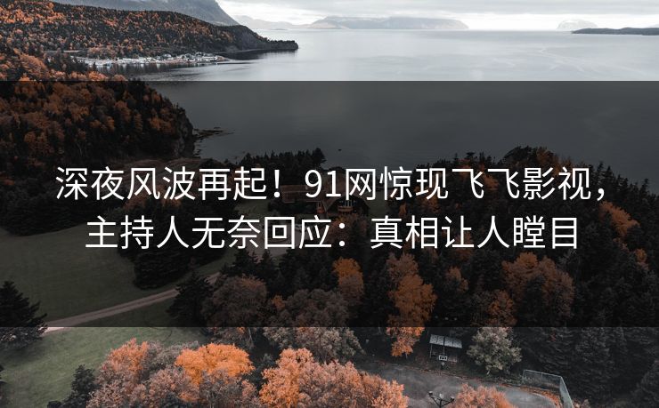 深夜风波再起！91网惊现飞飞影视，主持人无奈回应：真相让人瞠目